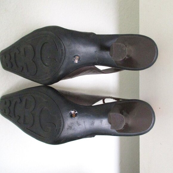 BCBGirls "Syndeez" Womens Brown Leather Slingback 3" Heel - Size 6M - Picture 7 of 8